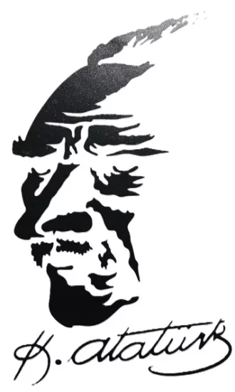 Ce-Ka Mustafa Kemal Atatürk Resmi ve İmzası (2) Araç Sticker